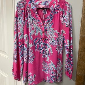 Lilly Pulizer silk Elsa top size M